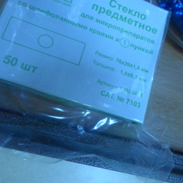 Стекло предметное с лункой