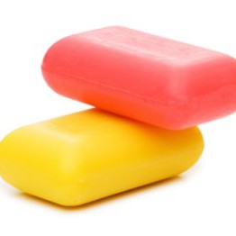 Stack of soap isolated on the white